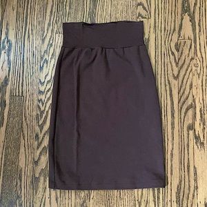 American Apparel Brown Pencil Skirt